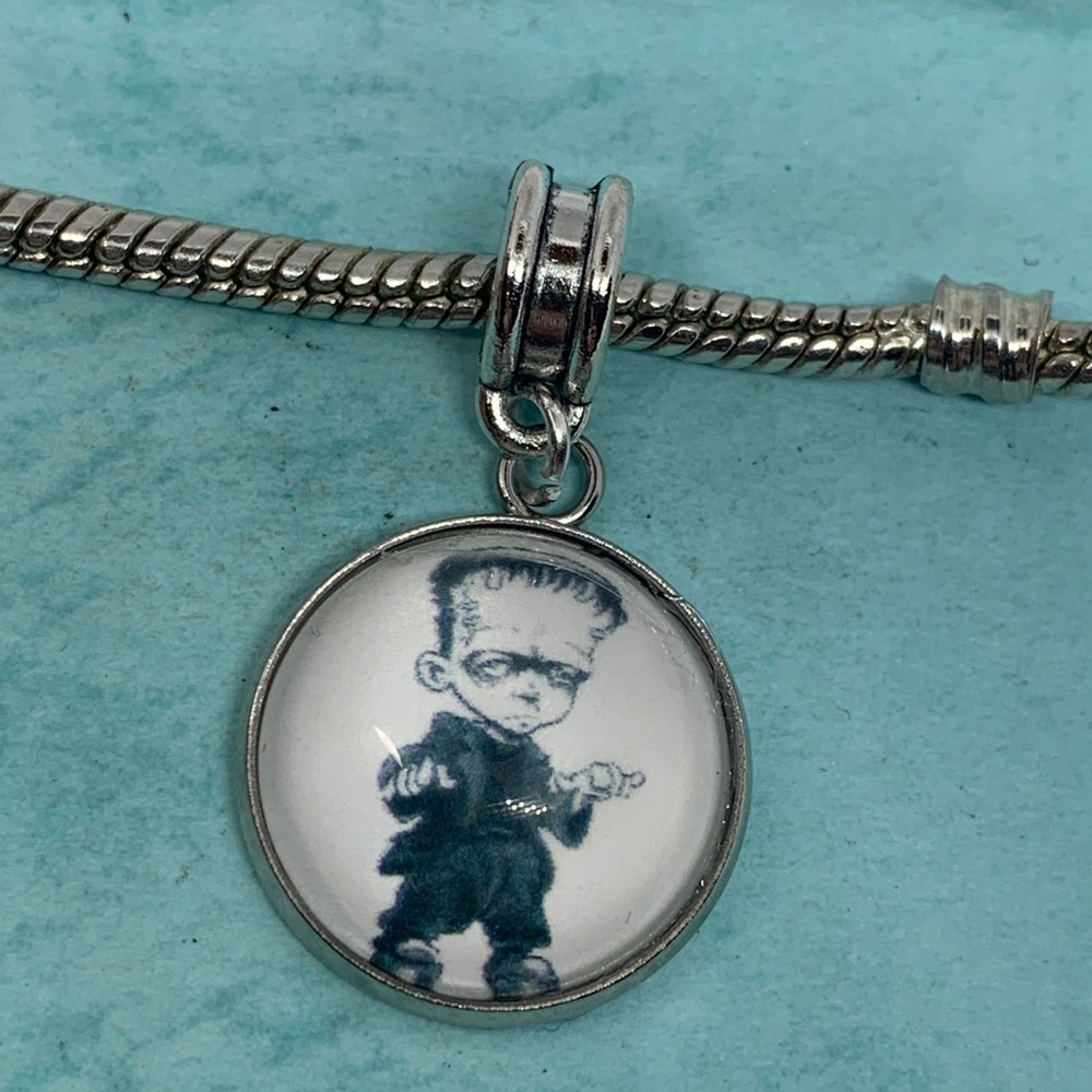 Baby Frankenstein cartoon Halloween charm European